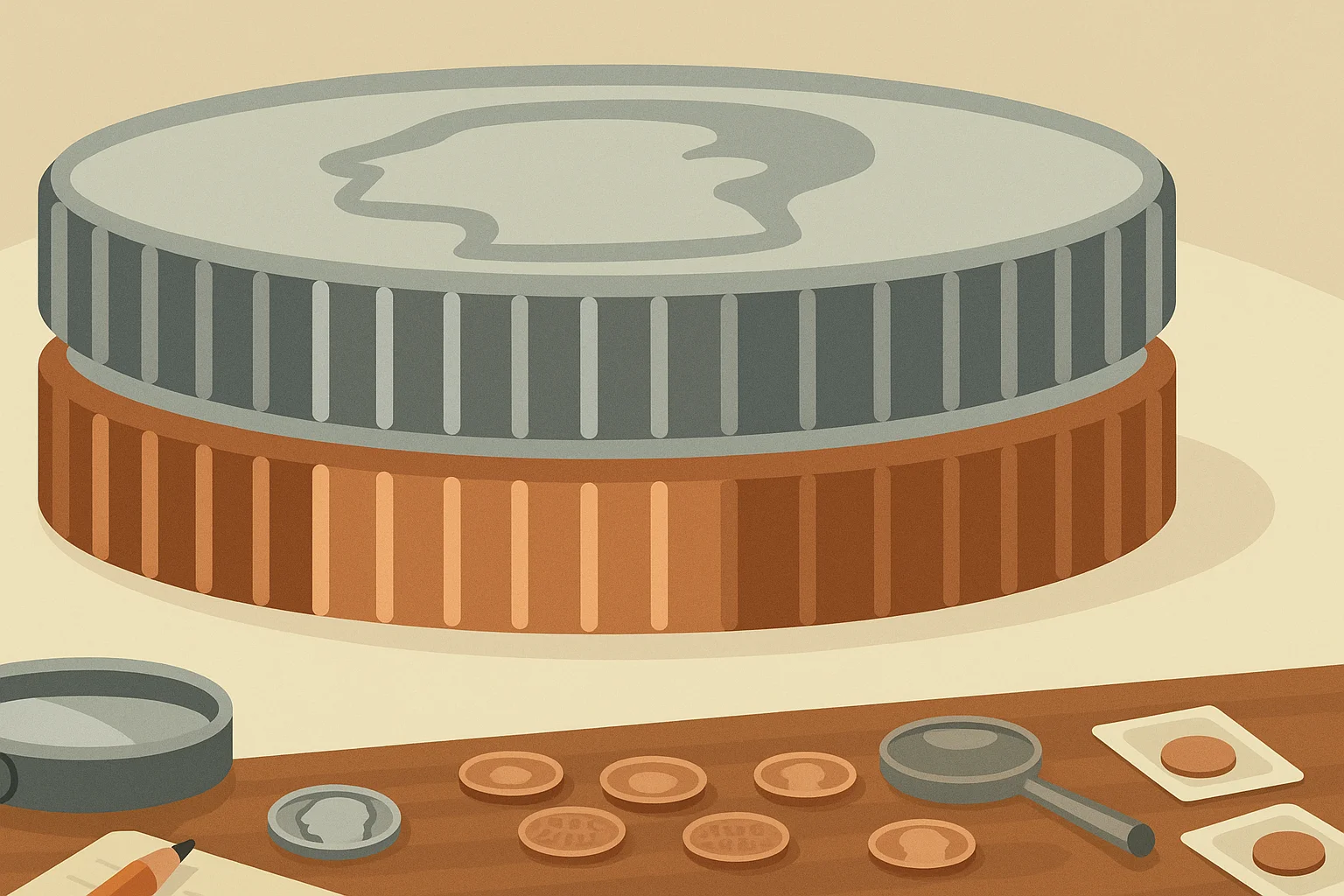 Two quarter varieties: a silver and a clad one.